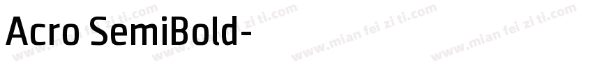 Acro SemiBold字体转换